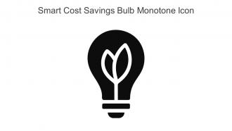 Smart Cost Savings Bulb Monotone Icon In Powerpoint Pptx Png And Editable Eps Format