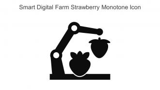 Smart Digital Farm Strawberry Monotone Icon In Powerpoint Pptx Png And Editable Eps Format