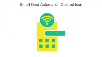 Smart Door Automation Colored Icon In Powerpoint Pptx Png And Editable Eps Format