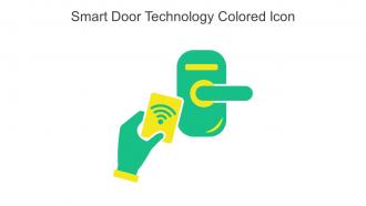 Smart Door Technology Colored Icon In Powerpoint Pptx Png And Editable Eps Format
