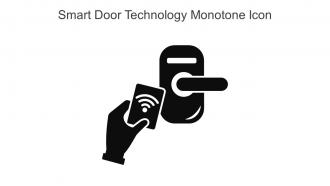 Smart Door Technology Monotone Icon In Powerpoint Pptx Png And Editable Eps Format