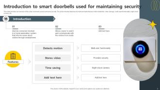 Smart Doorbells Powerpoint Ppt Template Bundles IoT MM Template Content Ready