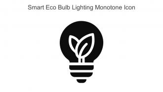 Smart Eco Bulb Lighting Monotone Icon In Powerpoint Pptx Png And Editable Eps Format