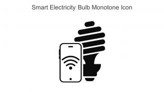Smart Electricity Bulb Monotone Icon In Powerpoint Pptx Png And Editable Eps Format
