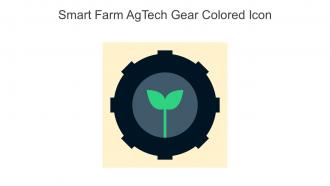 Smart Farm AgTech Gear Colored Icon In Powerpoint Pptx Png And Editable Eps Format