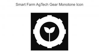 Smart Farm AgTech Gear Monotone Icon In Powerpoint Pptx Png And Editable Eps Format