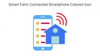 Smart Farm Connected Smartphone Colored Icon In Powerpoint Pptx Png And Editable Eps Format