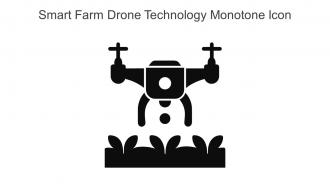 Smart Farm Drone Technology Monotone Icon In Powerpoint Pptx Png And Editable Eps Format