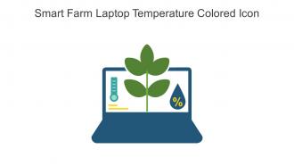 Smart Farm Laptop Temperature Colored Icon In Powerpoint Pptx Png And Editable Eps Format