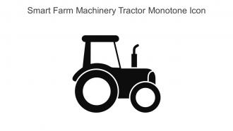 Smart Farm Machinery Tractor Monotone Icon In Powerpoint Pptx Png And Editable Eps Format