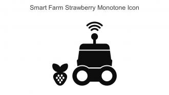 Smart Farm Strawberry Monotone Icon In Powerpoint Pptx Png And Editable Eps Format