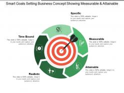 Smart goals setting business concept showing measurable and attainable