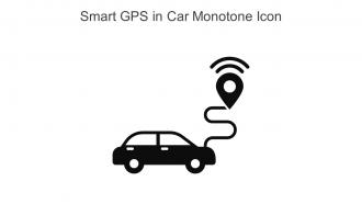 Smart GPS In Car Monotone Icon In Powerpoint Pptx Png And Editable Eps Format