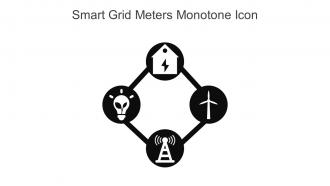 Smart Grid Meters Monotone Icon In Powerpoint Pptx Png And Editable Eps Format