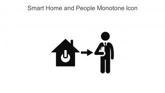 Smart Home And People Monotone Icon In Powerpoint Pptx Png And Editable Eps Format