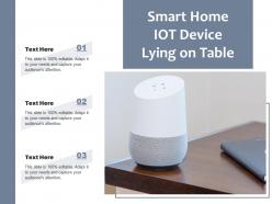 Smart home iot device lying on table