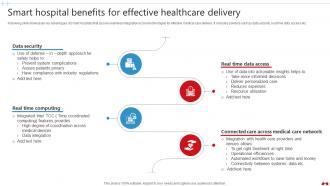 Smart Hospital Benefits For Effective Transforming Healthcare Industry Through Technology IoT SS V