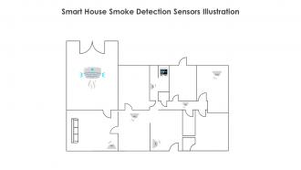 Smart House Smoke Detection Sensors Illustration