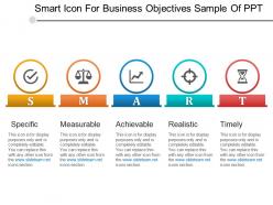 Smart icon for business objectives sample of ppt