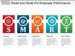 Smart icon goals for employee performance management ppt design