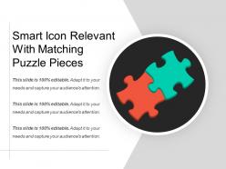 Smart icon relevant with matching puzzle pieces