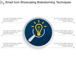 Smart icon showcasing brainstorming techniques ppt ideas