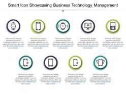 Smart icon showcasing business technology management ppt infographics