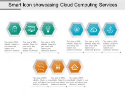 Smart icon showcasing cloud computing services ppt inspiration