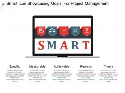 Smart icon showcasing goals for project management ppt presentation