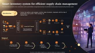 Smart Inventory System For Efficient IoT Solutions In Manufacturing Industry IoT SS