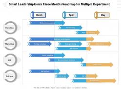 Smart leadership goals three months roadmap for multiple department