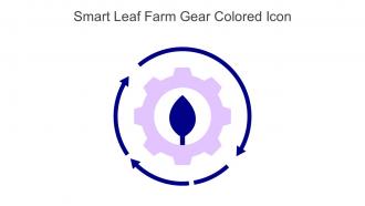 Smart Leaf Farm Gear Colored Icon In Powerpoint Pptx Png And Editable Eps Format
