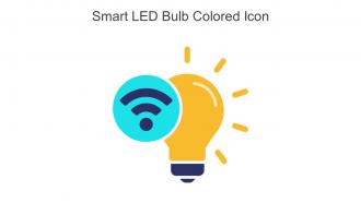 Smart LED Bulb Colored Icon In Powerpoint Pptx Png And Editable Eps Format