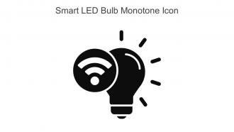 Smart LED Bulb Monotone Icon In Powerpoint Pptx Png And Editable Eps Format