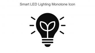 Smart LED Lighting Monotone Icon In Powerpoint Pptx Png And Editable Eps Format