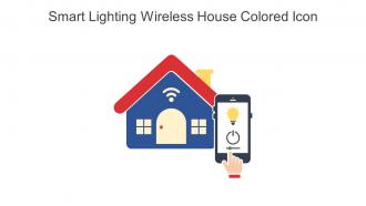 Smart Lighting Wireless House Colored Icon In Powerpoint Pptx Png And Editable Eps Format