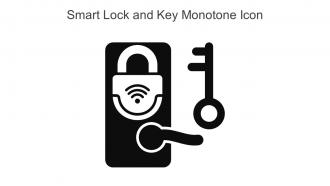 Smart Lock And Key Monotone Icon In Powerpoint Pptx Png And Editable Eps Format