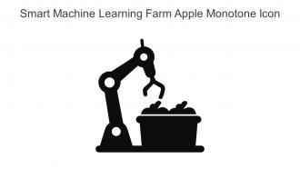 Smart Machine Learning Farm Apple Monotone Icon In Powerpoint Pptx Png And Editable Eps Format
