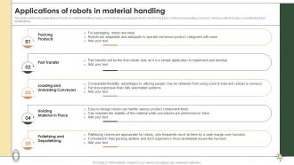 Smart Manufacturing Applications Of Robots In Material Handling