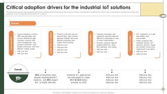 Smart Manufacturing Critical Adoption Drivers For The Industrial Iot Solutions