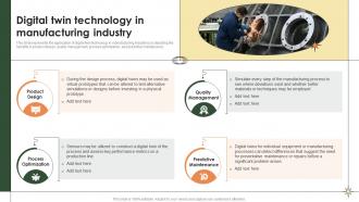 Smart Manufacturing Digital Twin Technology In Manufacturing Industry