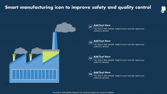 Smart Manufacturing Icon To Improve Safety And Quality Control