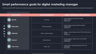 Smart Performance Goals For Digital Marketing Manager