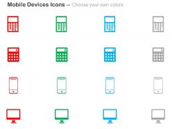 Smart phone laptop computer technology ppt icons graphics