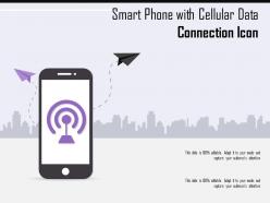 Smart phone with cellular data connection icon
