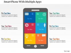 Smart Phone With Multiple Apps Flat Powerpoint Design