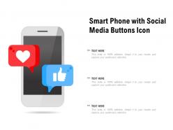 Smart phone with social media buttons icon