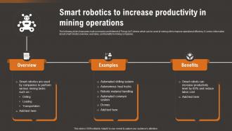 Smart Robotics To Increase Productivity In Mining How IoT Technology Is Transforming IoT SS