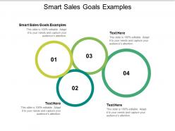 Smart sales goals examples ppt powerpoint presentation outline background designs cpb