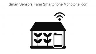 Smart Sensors Farm Smartphone Monotone Icon In Powerpoint Pptx Png And Editable Eps Format
